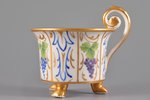 tea pair, "Flowers" (hand painted), porcelain, sculpture's work, handpainted by Ivan Khorkov, Riga (...