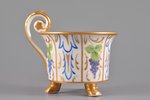 tea pair, "Flowers" (hand painted), porcelain, sculpture's work, handpainted by Ivan Khorkov, Riga (...
