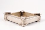 ashtray, silver, 875 standard, 71.05 g, 7.4 x 7.4 x 2 cm, 1968, Riga, USSR...