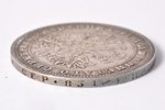 1 рубль, 1867 г., НI, СПБ, серебро, Российская империя, 20.50 г, Ø 35.5 мм, XF, штемпельный блеск...