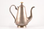 coffeepot, silver, 84 standard, 353.70 g, engraving, 17 cm, 1899-1908, Moscow, Russia, small dents o...