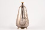 coffeepot, silver, 84 standard, 353.70 g, engraving, 17 cm, 1899-1908, Moscow, Russia, small dents o...