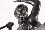 статуэтка, За Родину!, чугун, h = 27 см, вес 1746.9 г., СССР, Касли, 1985 г....
