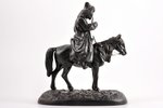 figurālā kompozīcija, Kirgīzs uz zirga, čuguns, 20.3 x 18 x 9.1 cm, svars 1595 g., Krievijas impērij...