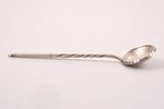 teaspoon, silver, made of 5 lats coin (1931), 35.85 g, 14.4 cm...
