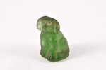 figūriņa, "Suns", Latvija, 20 gs. 30tie gadi, 2.1 cm, Iļģuciema stikla fabrika...