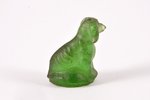 figurine, "Dog", Latvia, the 30ties of 20th cent., 2.1 cm, the glass factory of Iļģuciems...