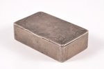snuff-box, silver, 84 standard, 26.85 g, engraving, 4.6 x 2.7 x 1.3 cm, Dmitry Shelaputin's factory,...