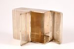 cigarette case, silver, 835 standard, 112.80 g, 7.6 x 5.9 x 2.1 cm, the 40-50ies of 20 cent., Belgiu...