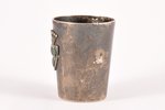 beaker, silver, with a heraldic emblem - Counts’ crown (9 pearls), 84 standard, 31.05 g, 4.3 cm, the...