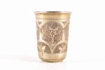 beaker, silver, 84 standard, 53.20 g, engraving, 6.6 cm, 1886, Moscow, Russia...