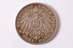 3 marks, 1909, J, Hamburg, silver, Germany, 16.55 g, Ø 33.3 mm, XF, 900 standard...