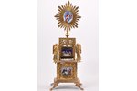a tabernacle, silver, 84 standard, (общий) 499.45 g, finift' enamel, h 39.5 cm, 1842, Moscow, Russia...
