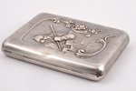 cigarette case, silver, 84 standard, 166.50 g, silver stamping, 11.3 x 9 x 1.5 cm, Ivan Khlebnikov f...