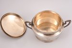 sugar-bowl, silver, 875 standard, 283.40 g, h 9.5 cm, the 20ties of 20th cent., Latvia...