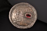 a brooch, sakta, silver, 875 standard, 21.05 g., the item's dimensions Ø 7.7 cm, the 20ties of 20th...