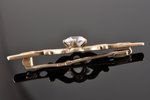 a brooch, silver, 875 standard, 5.40 g., the item's dimensions 5.2 x 1.2 cm, rock crystal, 1927-1958...