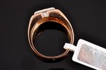 кольцо, золото, 585 проба, 14.91 г., размер кольца 20, бриллиант, ~0.52 кт, 90-е годы 20го века, Dun...