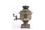 samovar, Yefim Shaposhnikov, "smooth can, with a belt" shape, brass, Russia, the 2nd half of the 19t...