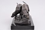 figurālā kompozīcija, "Mednieku suņi", bronza, 18 x 37.4 x 18.5 cm, svars 11100 g., Spānija, Virtus,...