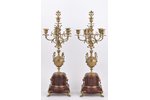 pair of candle-holder, bronze, 58 cm, weight 11550 g., the border of the 19th and the 20th centuries...