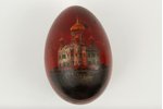 case, egg, Lukutin manufactory, papier mache, Russia, the 19th cent., 8 х 5 cm...