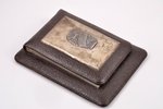 writing-case, silver, "Song for a free Latvia", 875 standard, 18.5 x 14.1 x 3.5 cm, the 30ties of 20...