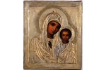 icon, Our Lady of Kazan, board, silver, painting, 84 standard, Russia, 1899-1908, 31 x 26 x 3 cm...