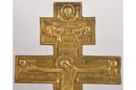 крест, Распятие Христово, медный сплав, Российская империя, 20-й век, 38.2 x 19.5 x 0.7 см, 1231.7 г...