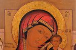 икона, Казанская икона Божией Матери, доска, живопиcь, Российская империя, 19-й век, 35 x 31 x 2.8 с...