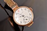 rokas pulkstenis, "Borel Fils & Cie", Šveice, 20. gs. sākums, zelts, (kopējs) 25.95 g., (браслет) 17...