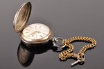 карманные часы, "Николай Линден", Швейцария, рубеж 19-го и 20-го веков, серебро, 875 проба, 6.8 x 5....