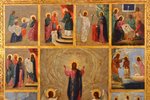 ikona, Divpadsmit Lielie svētki, dēlis, gleznojums, vizuļzelts, Krievijas impērija, 19. gs., 44.3 x...