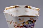 tējas pāris, Ziedu motīvs, porcelāns, M.S. Kuzņecova rūpnīca, Krievijas impērija, 19. un 20. gadsimt...