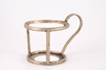tea glass-holder, State hotel in Ķemeri, Latvia, the 20-30ties of 20th cent., Ø 6.6 cm...