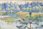 Bogdanovs-Beļskis Nikolajs (1868-1945), "Pie Udomļas ezera", 20 gs. 20tie gadi, audekls, eļļa, 44.7...