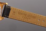 wristwatch, rare type, "Stolychniye", USSR, the 60-70ies of 20th cent., gold plated, (wristlet) 22 c...