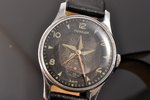 rokas pulkstenis, reta ciparnīca, "Pobeda", PSRS, 20 gs. 50tie gadi, metāls, (aproceh) 23.9 cm, (cip...