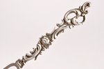 fruit fork, silver, 875 standard, 8.30 g, 11.2 cm, by Ludwig Rozentahl, the 20-30ties of 20th cent.,...