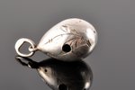 a pendant, silver, 84 standard, 1.10 g., the item's dimensions 1.8 cm, the border of the 19th and th...