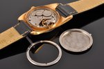 wristwatch, rare type, "Stolychniye", USSR, the 60-70ies of 20th cent., gold plated, (wristlet) 22 c...