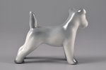 figurine, Terrier, porcelain, Riga (Latvia), M.S. Kuznetsov manufactory, 1934-1936, 6.4 cm, first gr...