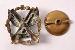 miniature badge, the Regiment of armored trains, Latvia, 20-30ies of 20th cent., 25.5 x 23.2 mm, 4.7...