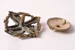 miniature badge, the Regiment of armored trains, Latvia, 20-30ies of 20th cent., 25.5 x 23.2 mm, 4.7...