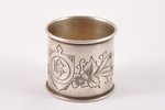 serviette holder, silver, 84 standart, engraving, 1899-1908, 35.00 g, by I.Prokofyev, Moscow, Russia...