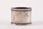 serviette holder, silver, 875 standard, 14.45 g, engraving, 4 x 3 x 3 cm, the 30ties of 20th cent.,...