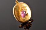 medallion with a chain, "Scarab", gold, 56 standart, (medallion) 19.80 g, (chain) 9.30 g., the item'...