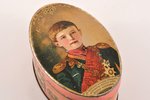 candy box, (with an image of His Imperial Highness Tsarevich Alexei Nikolaevich), Chocolate factory...