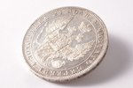 1 rublis, 1849 g., PA, SPB, sudrabs, Krievijas Impērija, 20.60 g, Ø 35.6 mm, AU, kaluma spīdums...