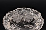 ashtray, silver, crystal, 875 standart, the 20-30ties of 20th cent., Latvia, Ø 15 cm, h 4.5 cm...